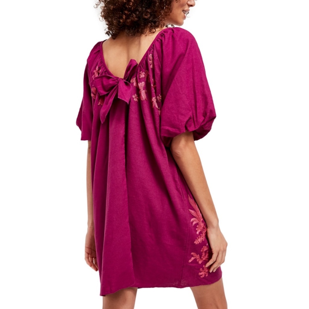 Free People NWT Small Fiona Embroidered Mini Dress - Picture 2 of 13